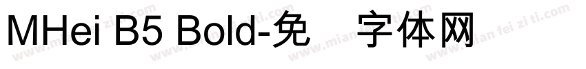 MHei B5 Bold字体转换